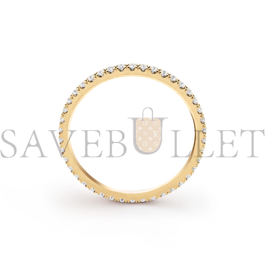 VAN CLEEF ARPELS FÉLICITÉ WEDDING BAND, 1.25 MM - YELLOW GOLD, DIAMOND  VCARO8BN00